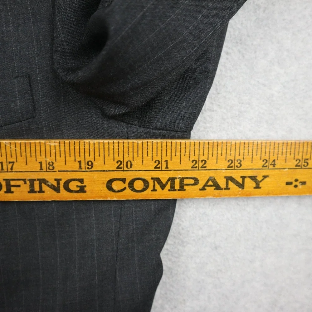 Brooks Brothers Blazer Mens 40S Brooksease Charcoal Grey Wool Pinstripe Made USA